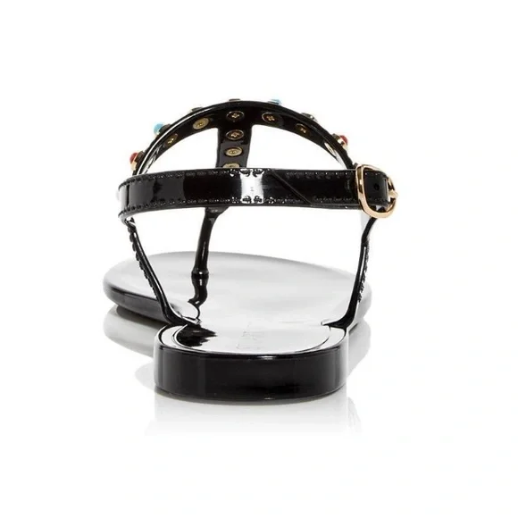 Stuart Weitzman Sawyer Sandals Jelly Thong Strappy  Multicolor Charms Slingback - Picture 5 of 8